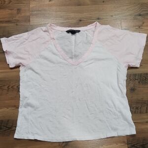 Veronica Beard Jeans Cotton V Neck Quiet Luxury White Sustainable Capsule XLarge